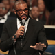 Tyler Perry speaks at the funeral for Aretha Franklin at the Greater Grace Temple on August 31, 2018 in Detroit, Michigan